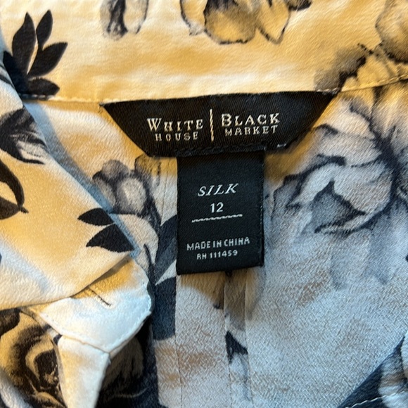 White House Black Market silk blouse size 12 - Picture 4 of 6